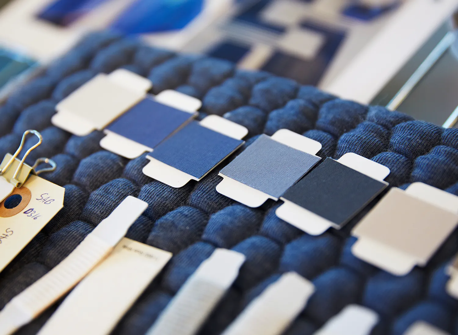 Materials labeled on a cloth